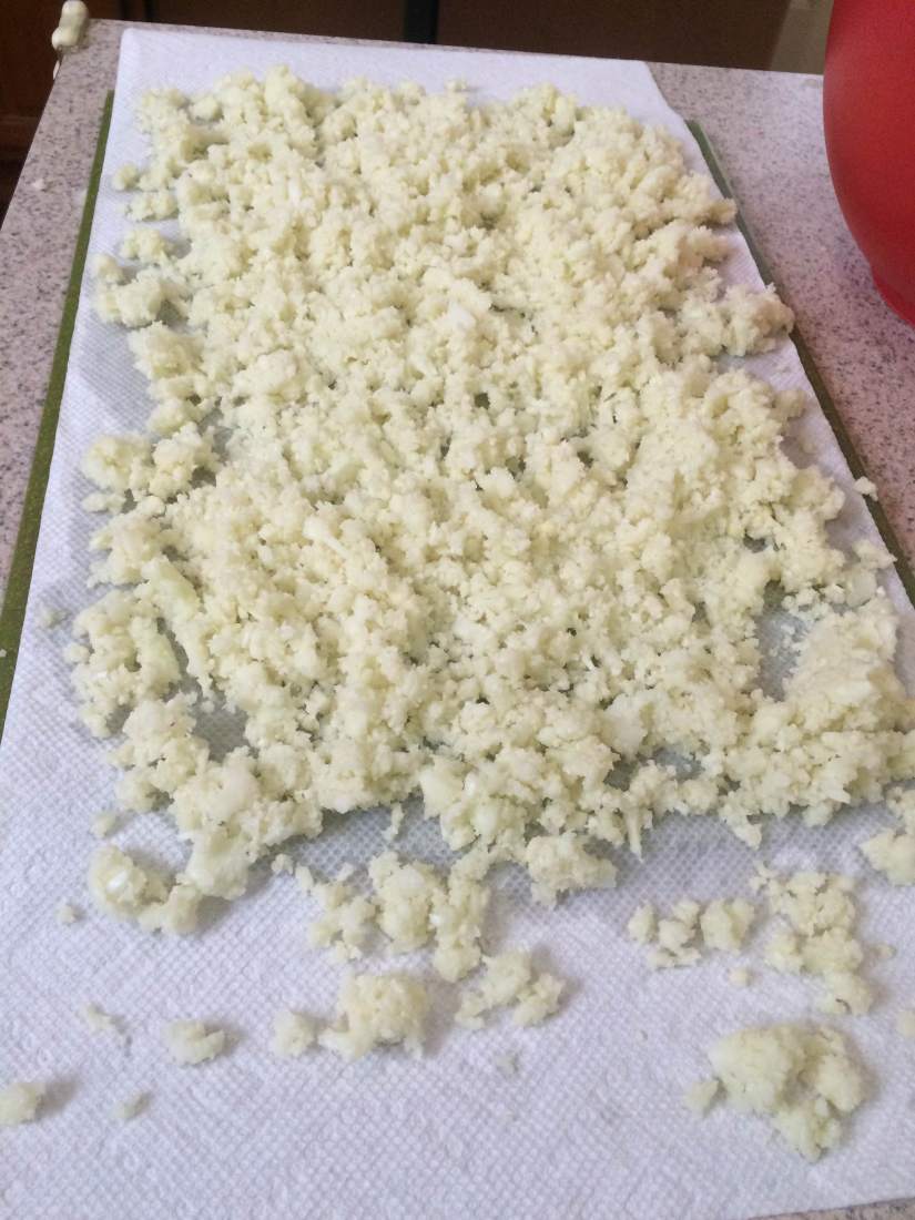 Spread out on a paper towel for 15 minutes