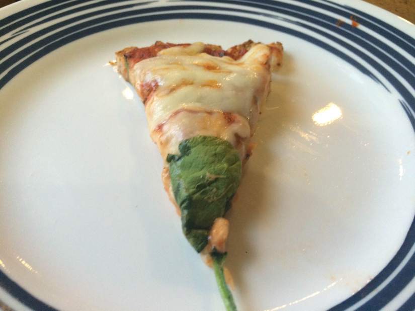 Now bake it for 6 - 8 minutes. 6 minutes of 1/3" thick crust with lotsa cheese or...